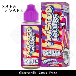 E LIQUIDE BLACKCURRANT VANILLA STRAWBERRY 100ML TWISTED LOLLIES